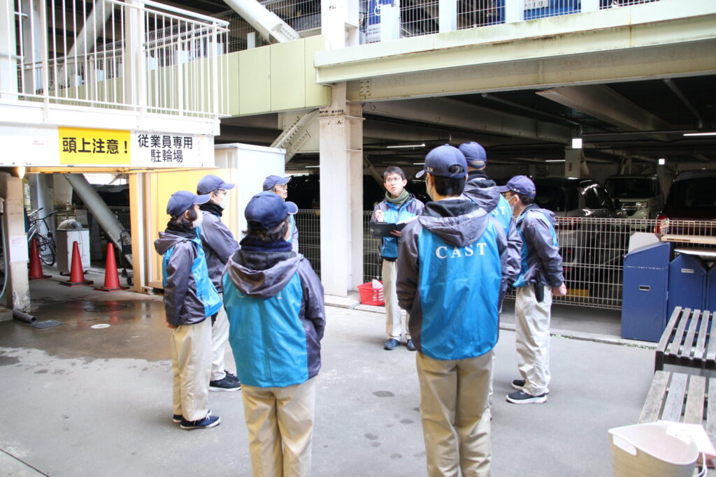 日常清掃スタッフの朝礼